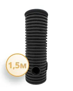 Дренажный колодец d315 h1500 с черной крышкой (отводы 110 мм) 1